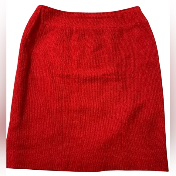 Vintage CHANEL 1998 Red Tweed 2 Piece Jacket Skirt Set Size‎ 46 - Picture 11 of 15